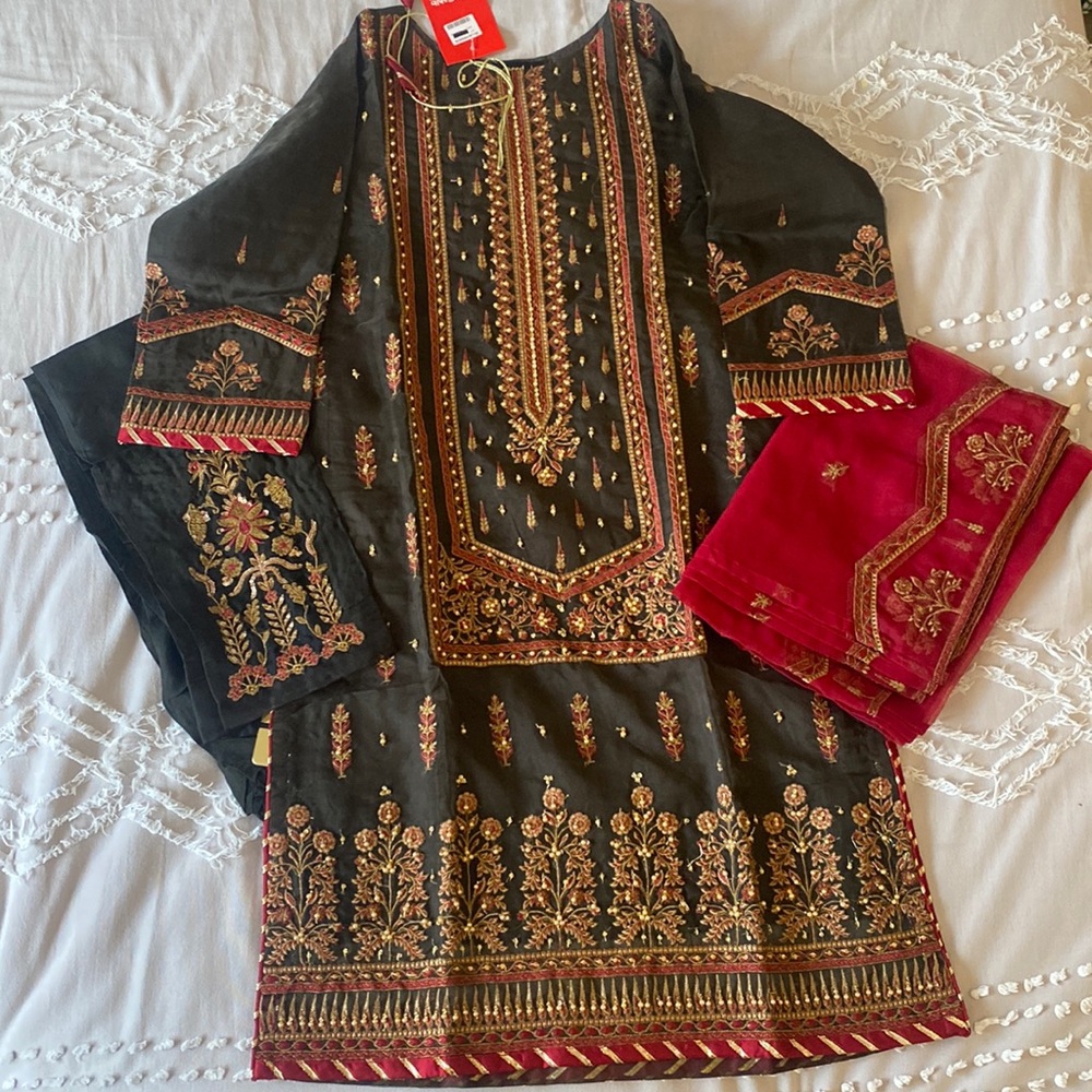 Fully embroidered suit